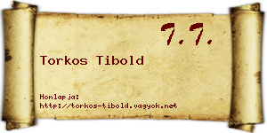 Torkos Tibold névjegykártya